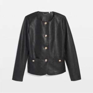 Black Faux Leather Jacket